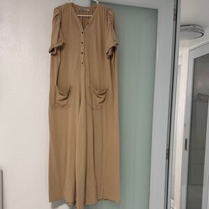Free People Tan Jumpsuit